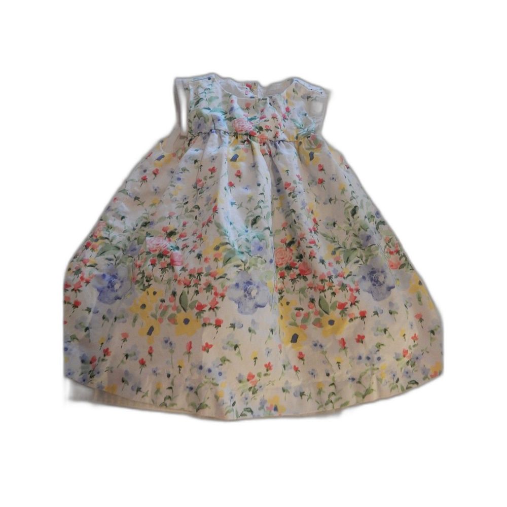 Janie and Jack Layette Easter Spring Baby Girls Dress Floral 6-12 months